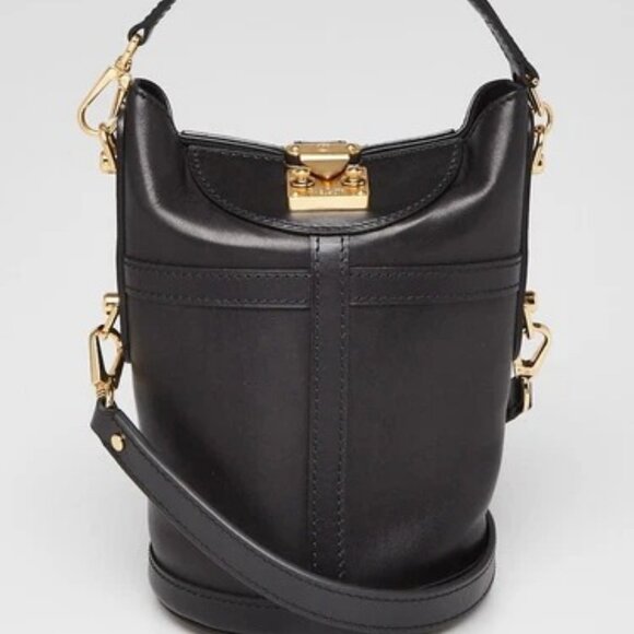 Louis Vuitton Black Calfskin Leather Classic Duffle Bucket Bag - Picture 1 of 9